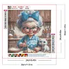 Dr&ocirc;le de vieille dame-peinture diamant ronde-30*30cm