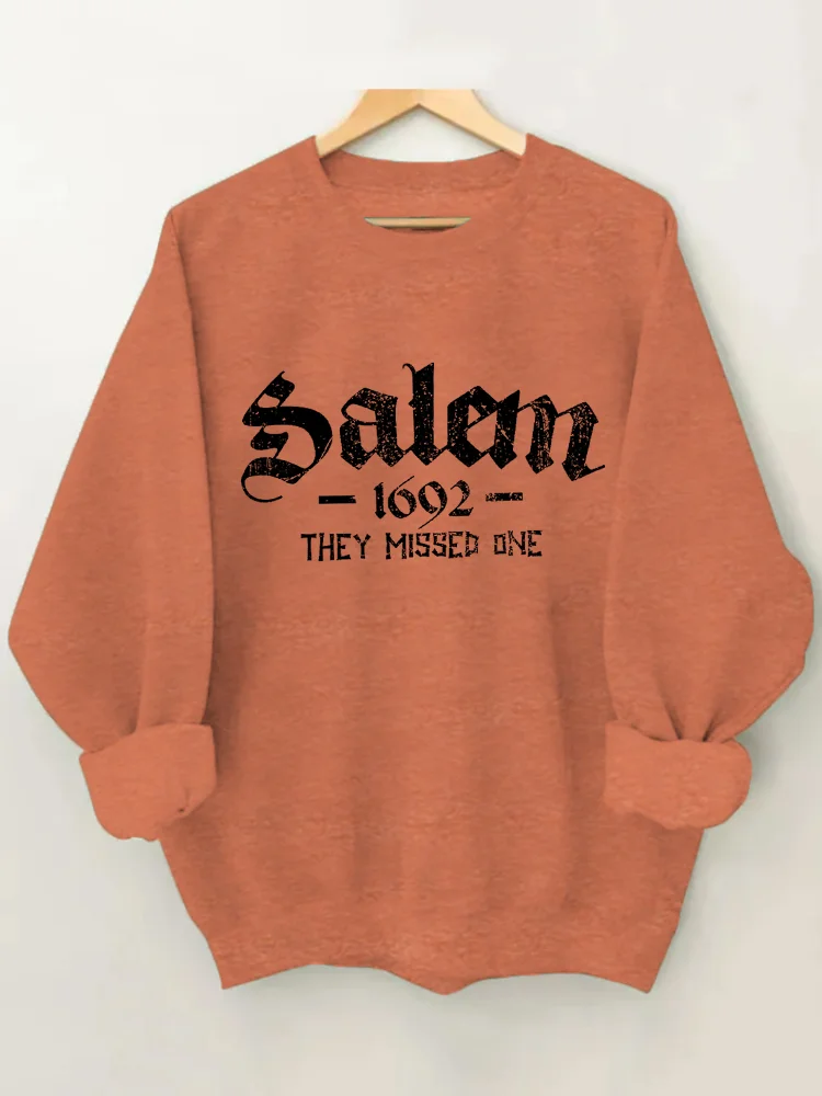 Salem 1692 They Missed One Halloween Sweatshirt