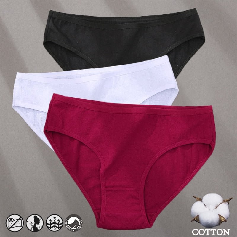 Cotton Panties Jacquard Design Pattern Women Panties Underwear Sexy Female Lingerie Briefs Solid Color Intimate Pantys for Woman