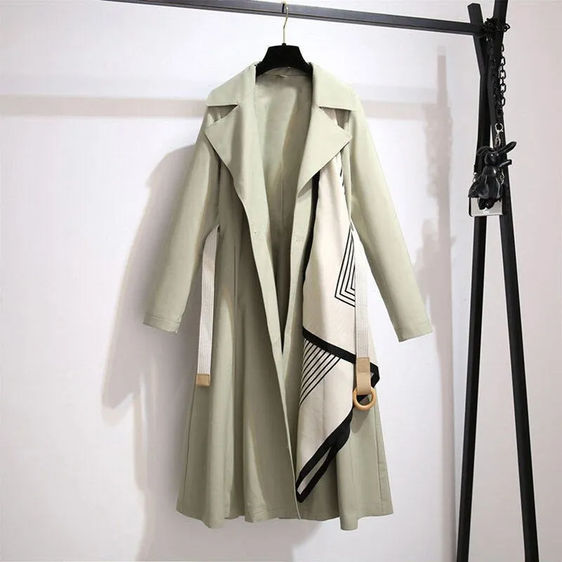 2021 Spring Autumn New Windbreaker Women Long Korean Fashion Trench Coat Women's Plus Size Windproof Overcoat Trend 4XL