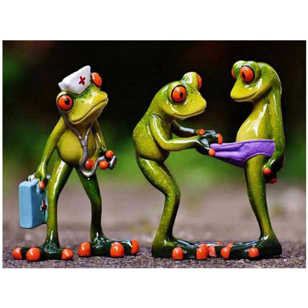 Diamond Painting - Full Round - Funny Frog