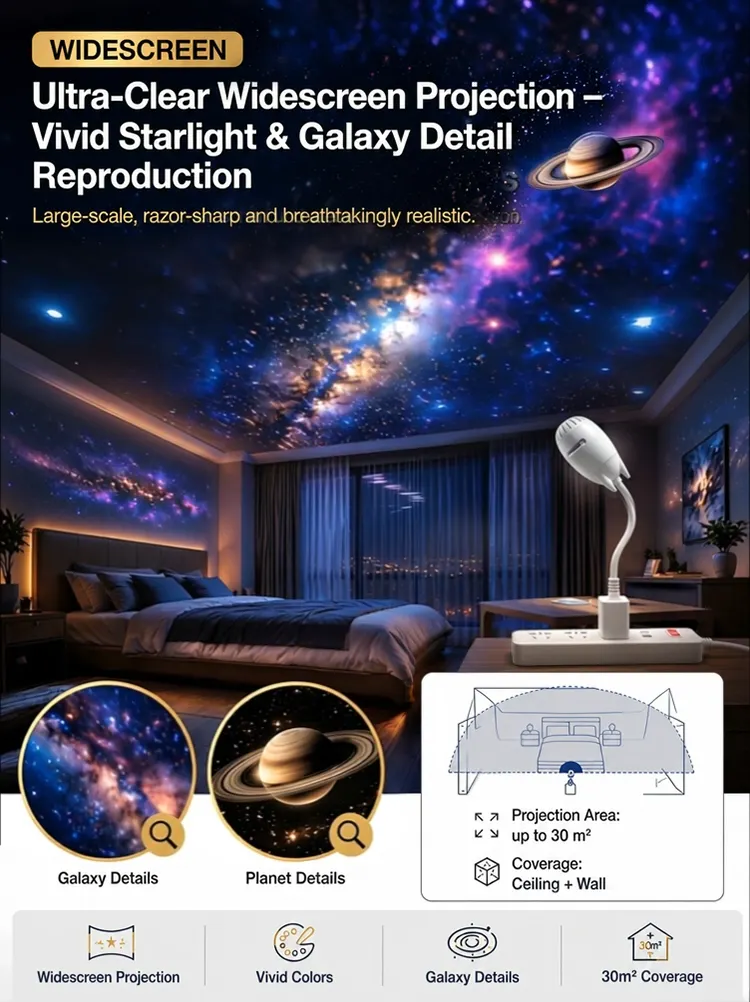 GALAXY&trade; Home & Car Star Projector | Exclusive Vegas Sphere Tech, Instant 360&deg; Panoramic Galaxy