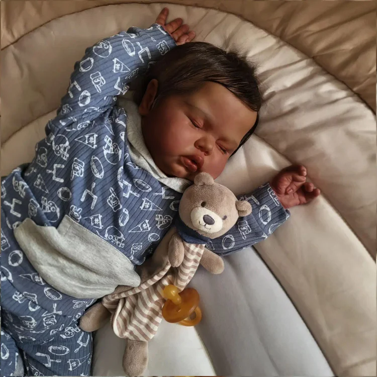[New] 20" Lifelike African American Handmade Sleeping Reborn Girl Doll Arabra：Realistic Reborn Baby Dolls By Rsgdolls®