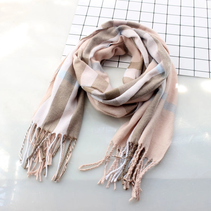 Autumn And Winter Children’s Scarf Scarf Dual-use Autumn And Winter Warm Baby Cashmere Scarf Plain Plaid Women’s Scarf