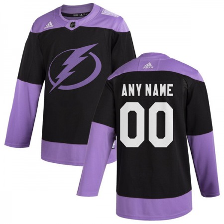 Men's Tampa Bay Lightning  Black Hockey Fights Cancer Custom Practice NHL Stitched Jersey