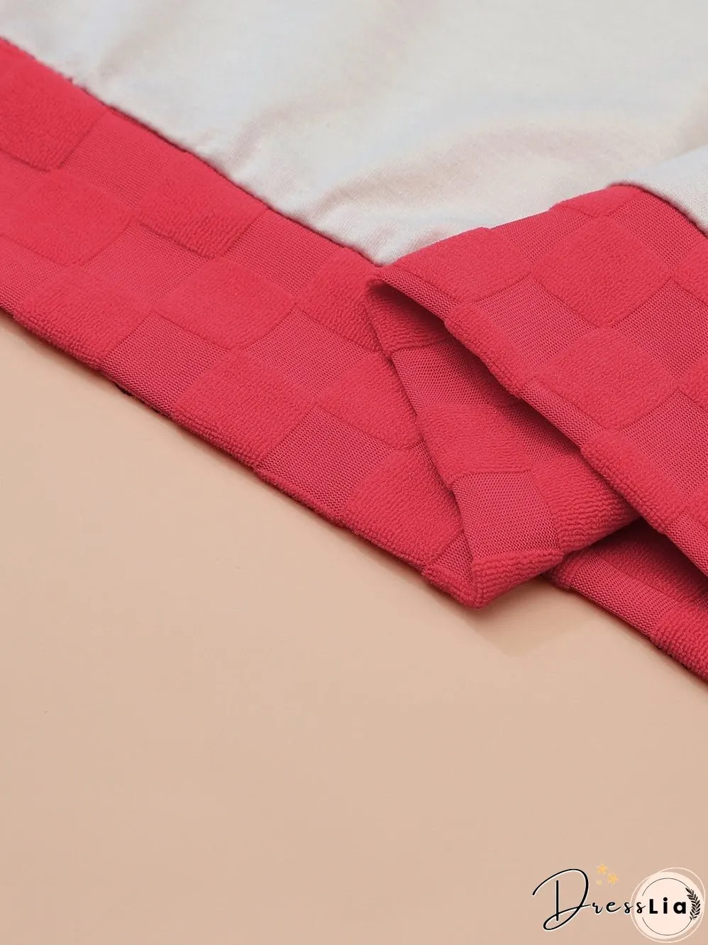Cozy Apricot Color Block Long Sleeve Knit Top