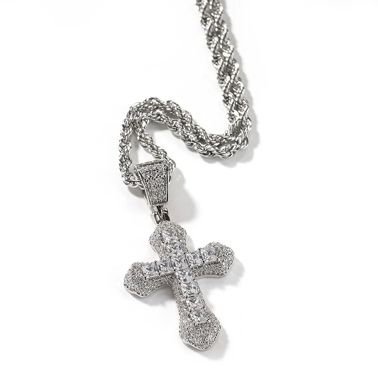 Diamond Hip Hop Fashion Cross Necklace