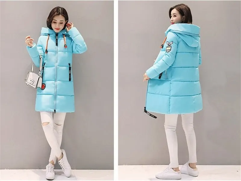2021 Winter Cotton jacket Women Parkas New Thick Warm Hooded Student Coat Plus size Fashion Female Long Cotton-padded jacket 3XL