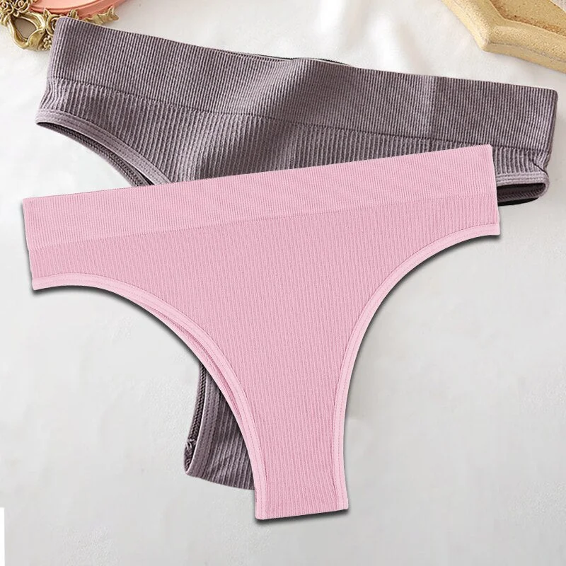 Seamless Women Pantys Girls Thongs High Waisted Soft Woman Briefs Fashion 6 Solid Colors S-XL Sexy Underpants For Women New