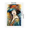 Retro Lady Woman-Full Embroidery 3 Strands 11CT Stamped Cross Stitch-50*75CM-Large Size