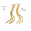 Stylish Twist Tassel 18K Golden Earrings Necklace Bracelet