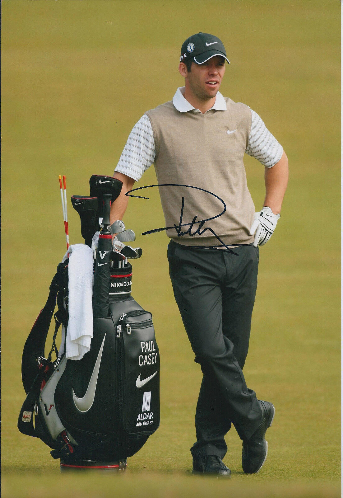 Paul CASEY SIGNED Autograph 12x8 Photo Poster painting AFTAL COA Abu DHABI Championship Winner