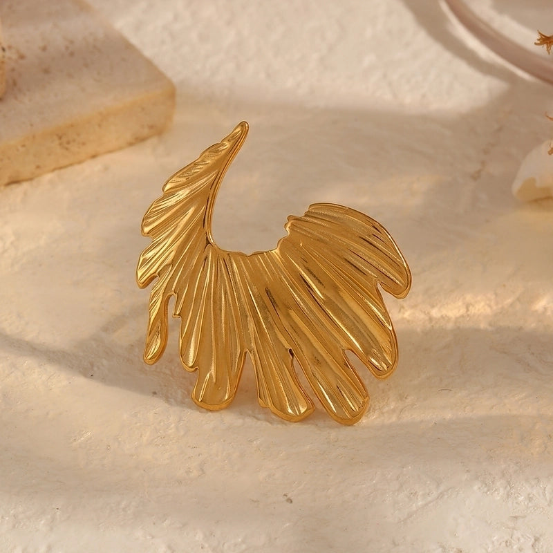 1 Piece Elegant Vintage Style Classic Style Irregular Circle Flower 304 Stainless Steel Open Rings