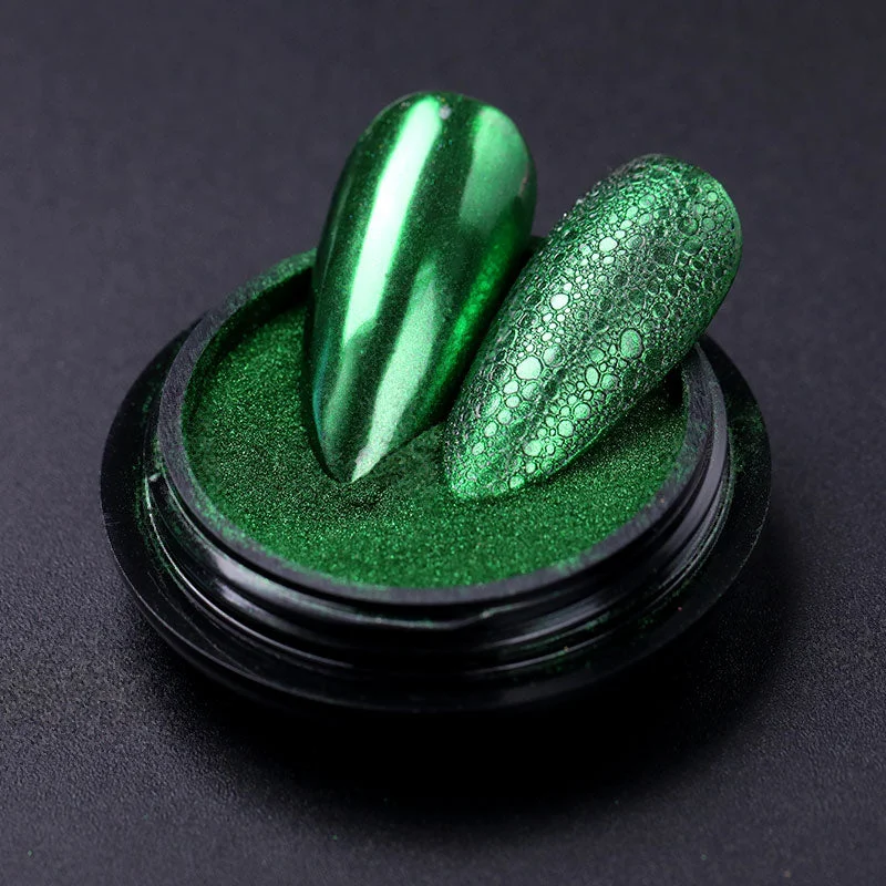 1 Box Rose Sliver Bubble Mirror Powder Metallic Nail Art Glitter iridescent Chrome Dust Sparkling Flakes Pigment Decoration