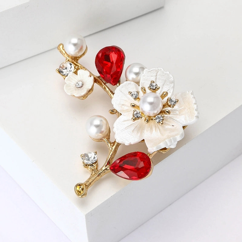 Elegant Pastoral Pin Flower Alloy Women's Brooches