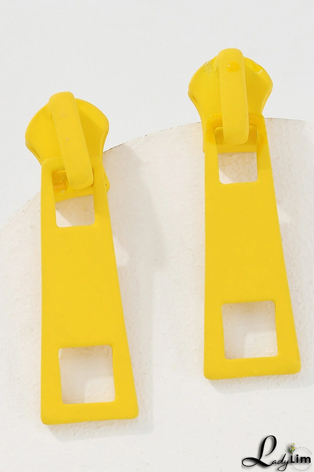 Candy Color Metal Zipper Earrings