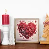 Roses rouges en forme de c&oelig;ur pour la Saint-Valentin, kits sp&eacute;ciaux de peinture en forme de per&ccedil;eur partiel 5d DIY pour adultes d&eacute;butants, peintures d