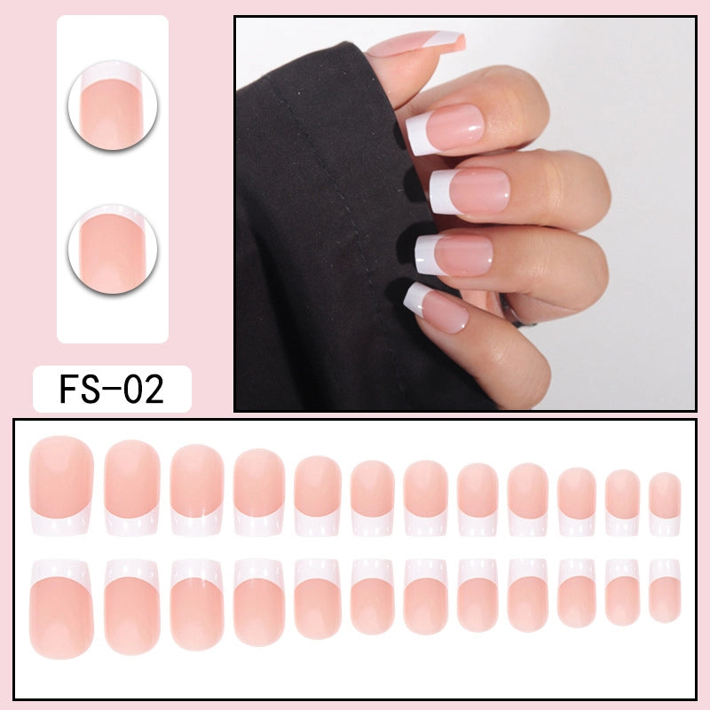 Minimalist Color Block ABS Press-on Nails 1 Set