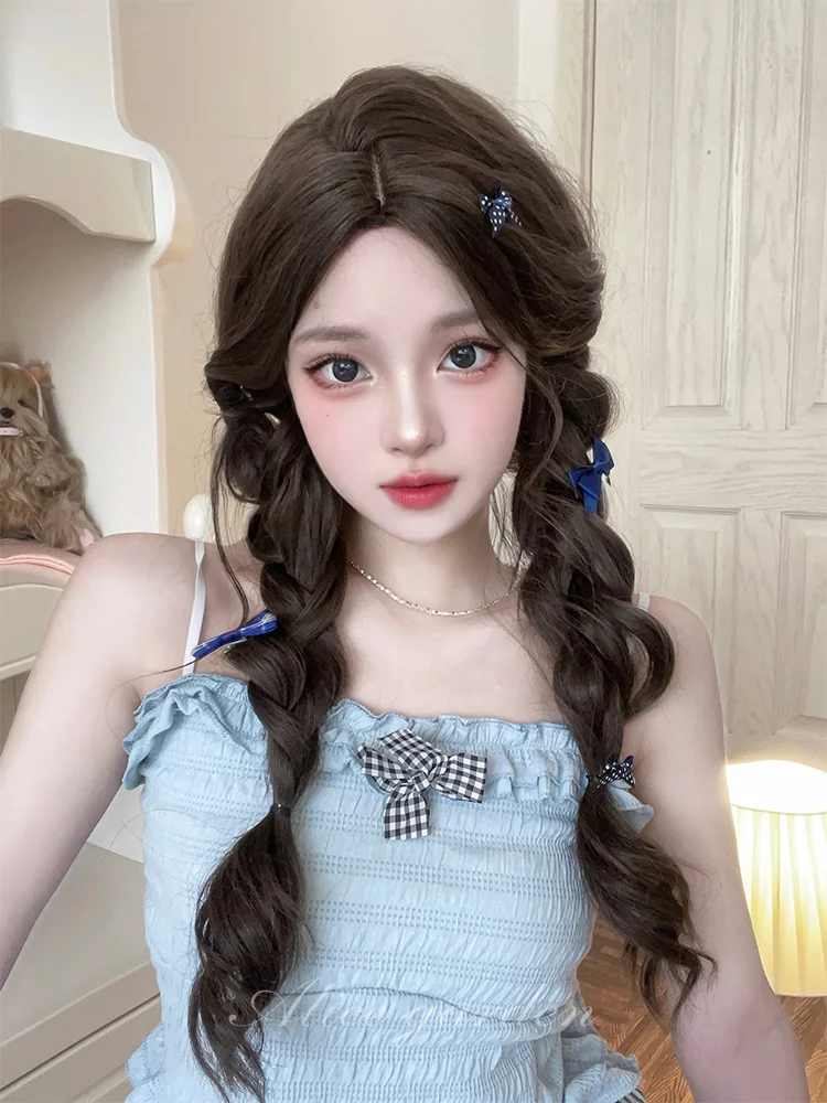 Casual Series Natural Brown Long Curly Wig
