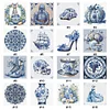 (Multi-Style) Blue And White Porcelain-11CT Stamped Cross Stitch 40*40cm/15.75*15.75in