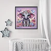 &Eacute;l&eacute;phant-Peinture au diamant sp&eacute;cial partiel-30*30cm