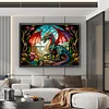 Stained Glass Dragon-11CT Counted Cross Stitch Kit(45*60cm)