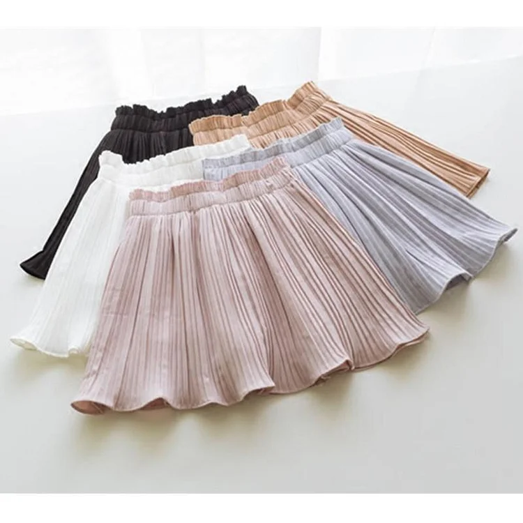 5 Colors Pastel Falbala Pleated Skirt SP179167