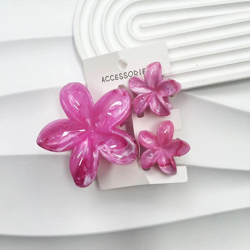 Vacation Modern Style Women’s Flower Resin Hair Claws