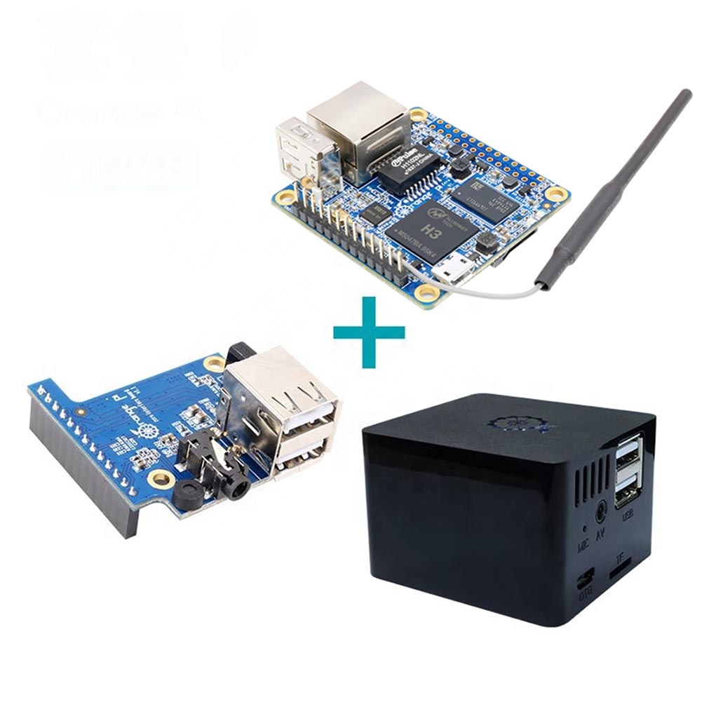 H3 ARM A7 Quad Core Orangepi Zero 512 MB + Adapter Board + Shell Orange Pi 512MB Mini Single Board Set
