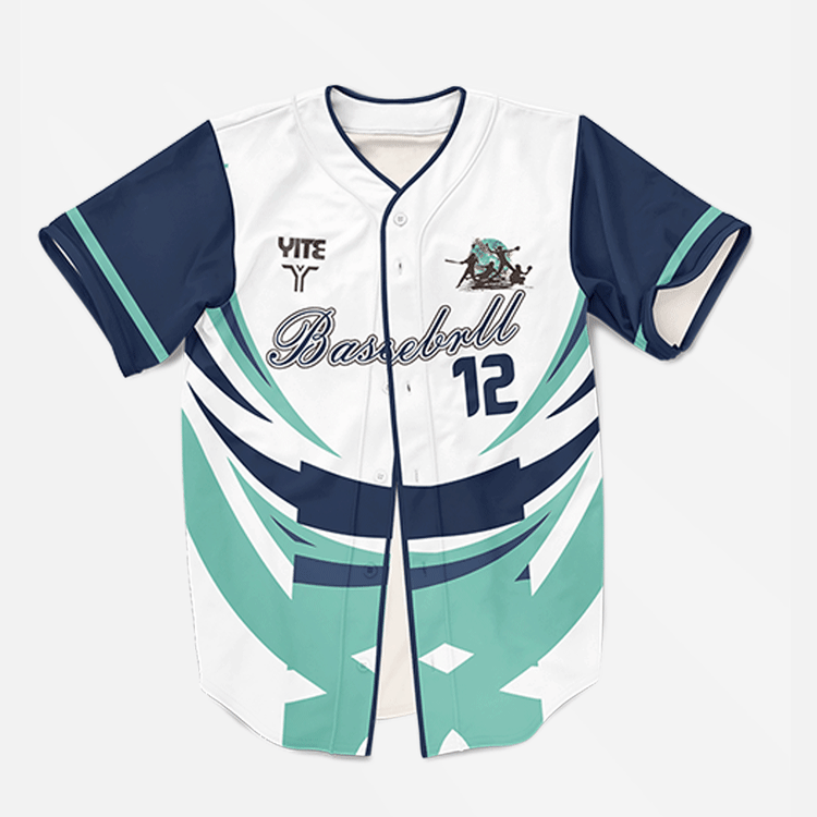 YITE |XBQ25-008-Blue And White Baseball Uniform