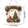 Double Sided Effect Christmas Special Shape Snowman Diamond Painting Hanging Pendant Decor Kit