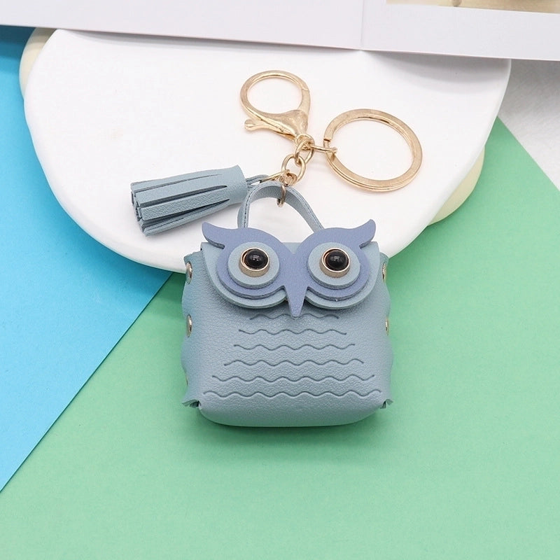 Minimalist Streetwear Owl Pu Leather Unisex Bag Pendant Keychain