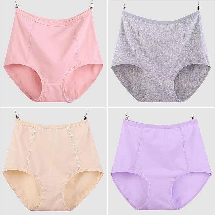 [ 6 PCS ] Plus Size Slim-fit Cotton Panties