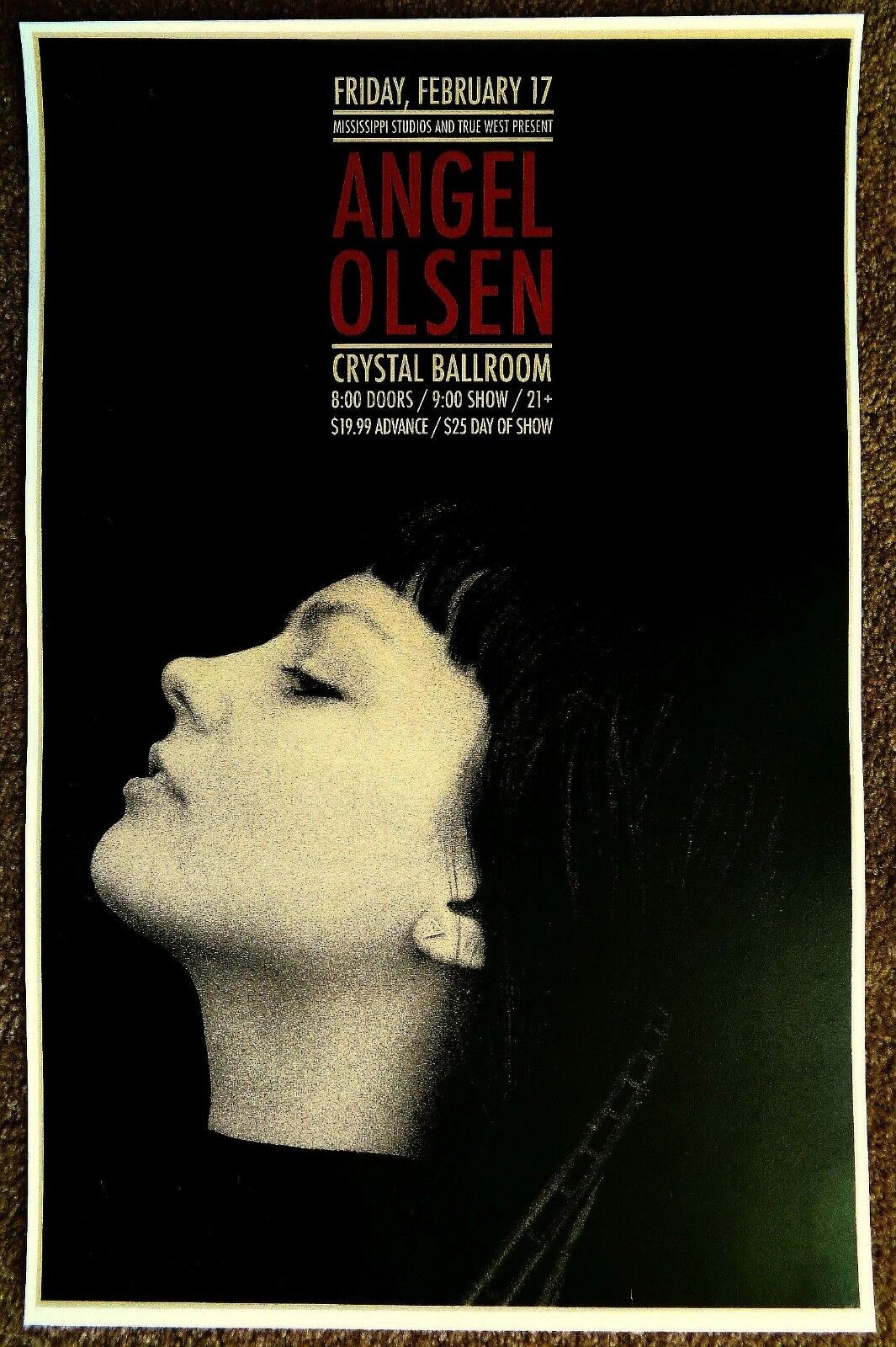 ANGEL OLSEN 2017 Gig POSTER Portland Oregon Concert