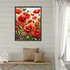 Champs de coquelicots - peinture diamant perceuse ronde - 40*50cm