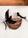 Simulated Swallow Nest Wall Decor (For Corner/Hole Covering - Warm Country Style Decoration)