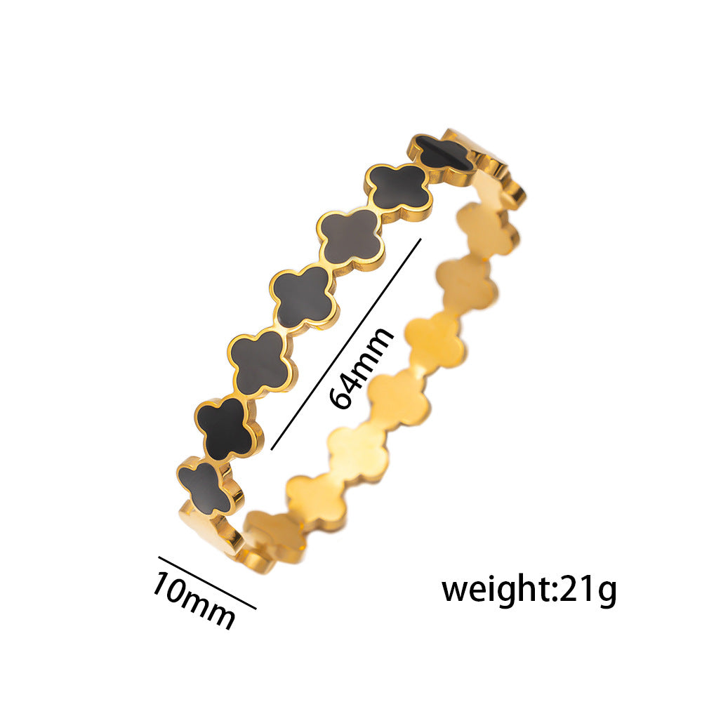 Ellipse Titanium Steel Electroplating Bangles