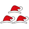 3pcs 3D Christmas Hat Car Decorative Stickers Waterproof for Automotive Exterior