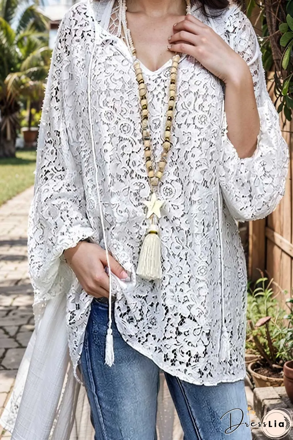 women s blouse white floral lace long sleeve daily vacation streetwear elegant casual v neck plus size l