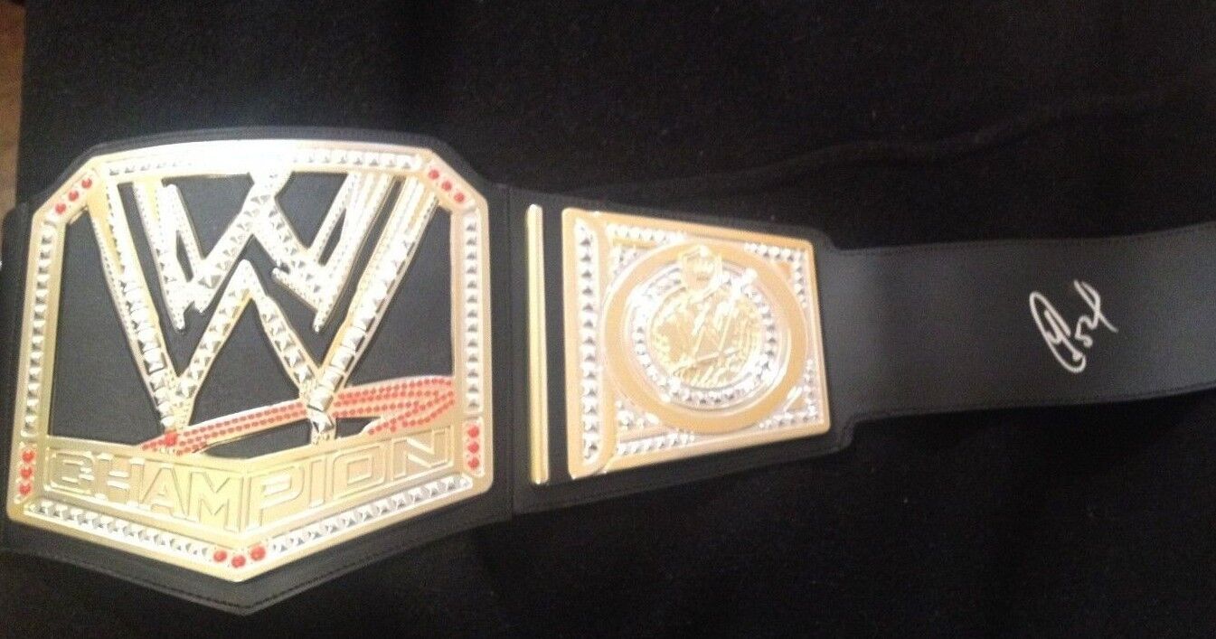 Detroit Tigers YOENIS CESPEDES Signed WWE Replica Championship Belt