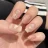 Qinice 24Pcs/Set Milkshake Diamond Lattice Wearing False Nails Tips Fall Winter Adhesive Fake Nails Removable French Press on Nail Art