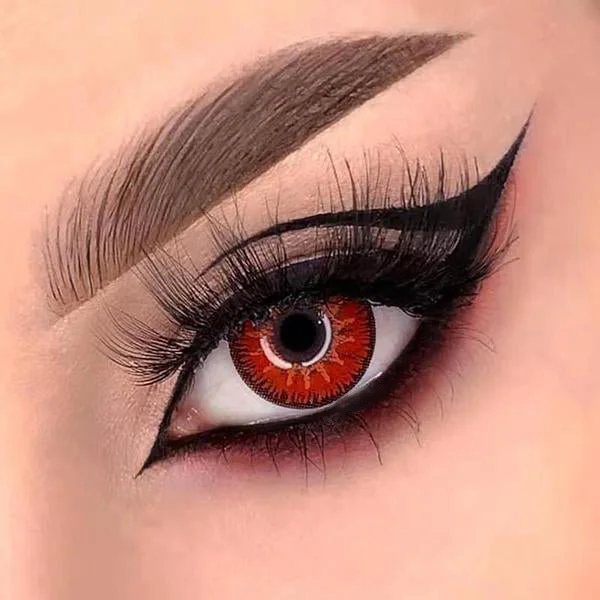 Mystery Red Cosplay Contact Lenses Looking Cool When Wearing 14.5mm