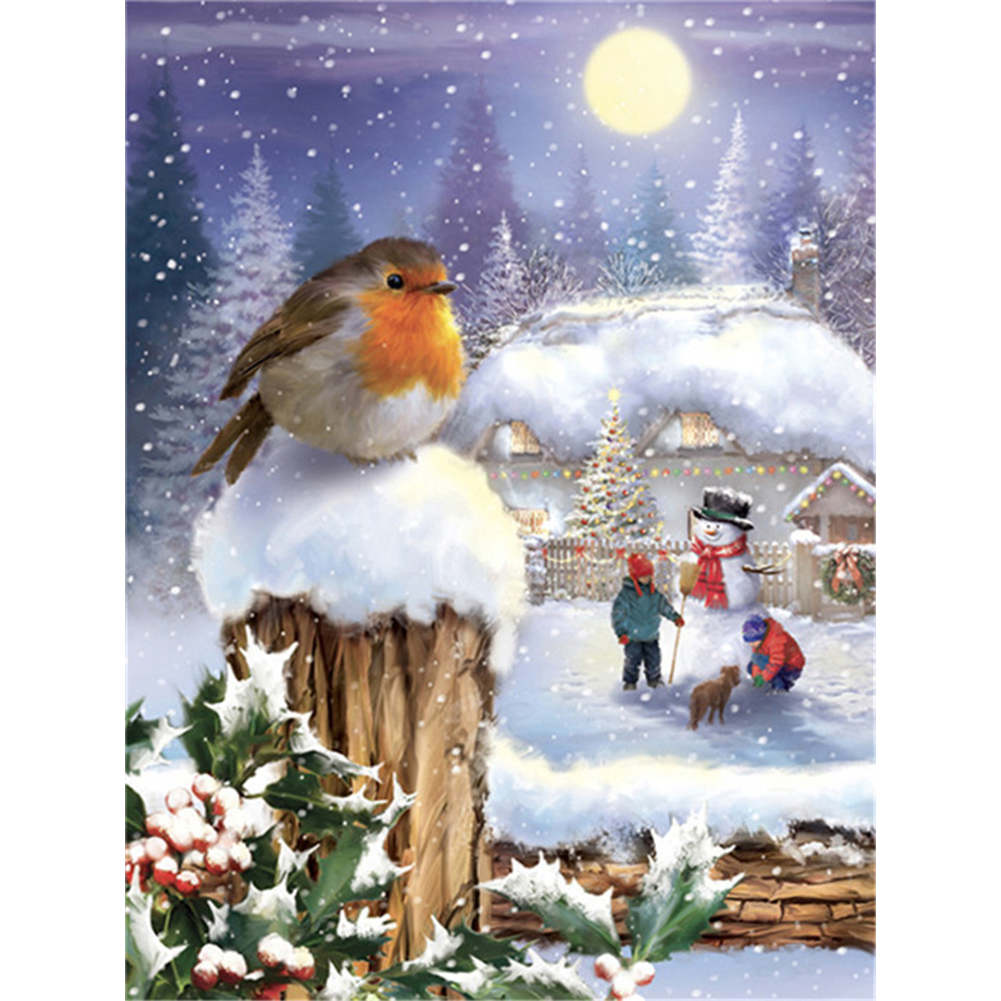 

Christmas Snow Bird - Round Drill Diamond Painting - 30*40CM, 501 Original