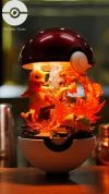 First Generation Starter Pokemon Charmander & Squirtle with LED - Pokemon Resin Statue - BallBall Studio