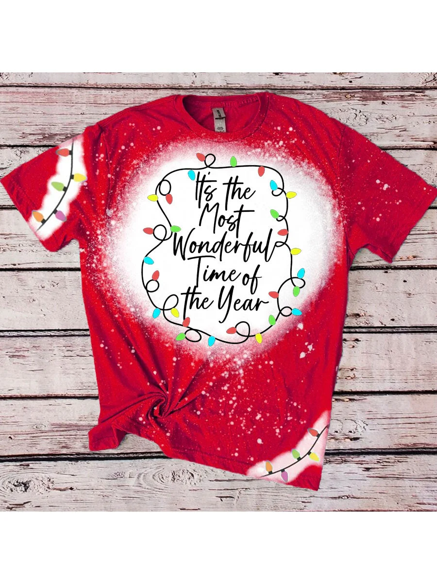 It's The Most Wonderful Time Of The Year Lights Tie Dye T-shirt