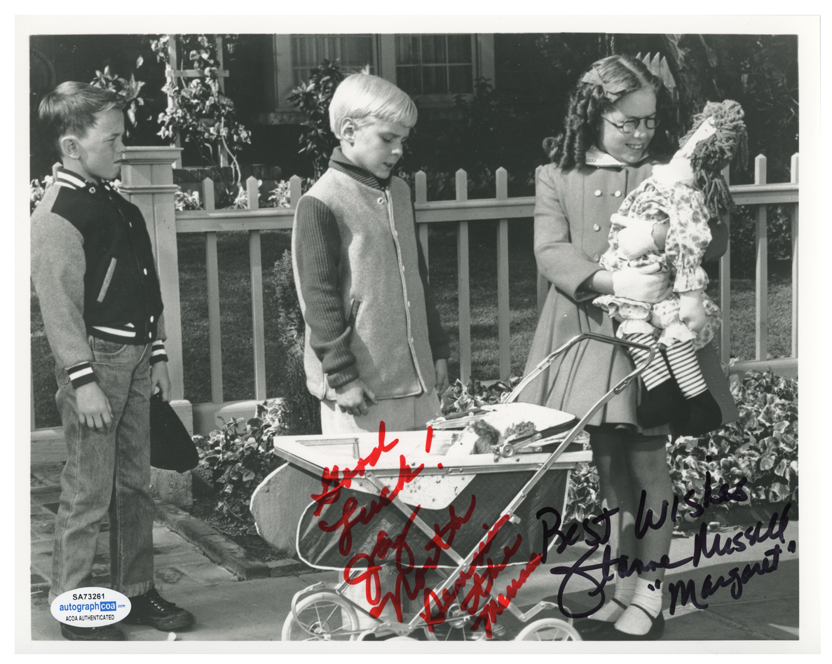 Jay North Dennis The Menace Jeanne Russell ACOA Signed Autograph 8 x 10 Photo Poster painting