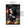Skull Girl-11CT Stamped Cross Stitch 40*60cm