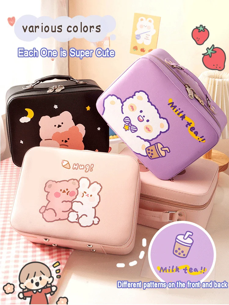 Cute Pencil Case Make up Pouch Kawaii Multifunction Large Capacity