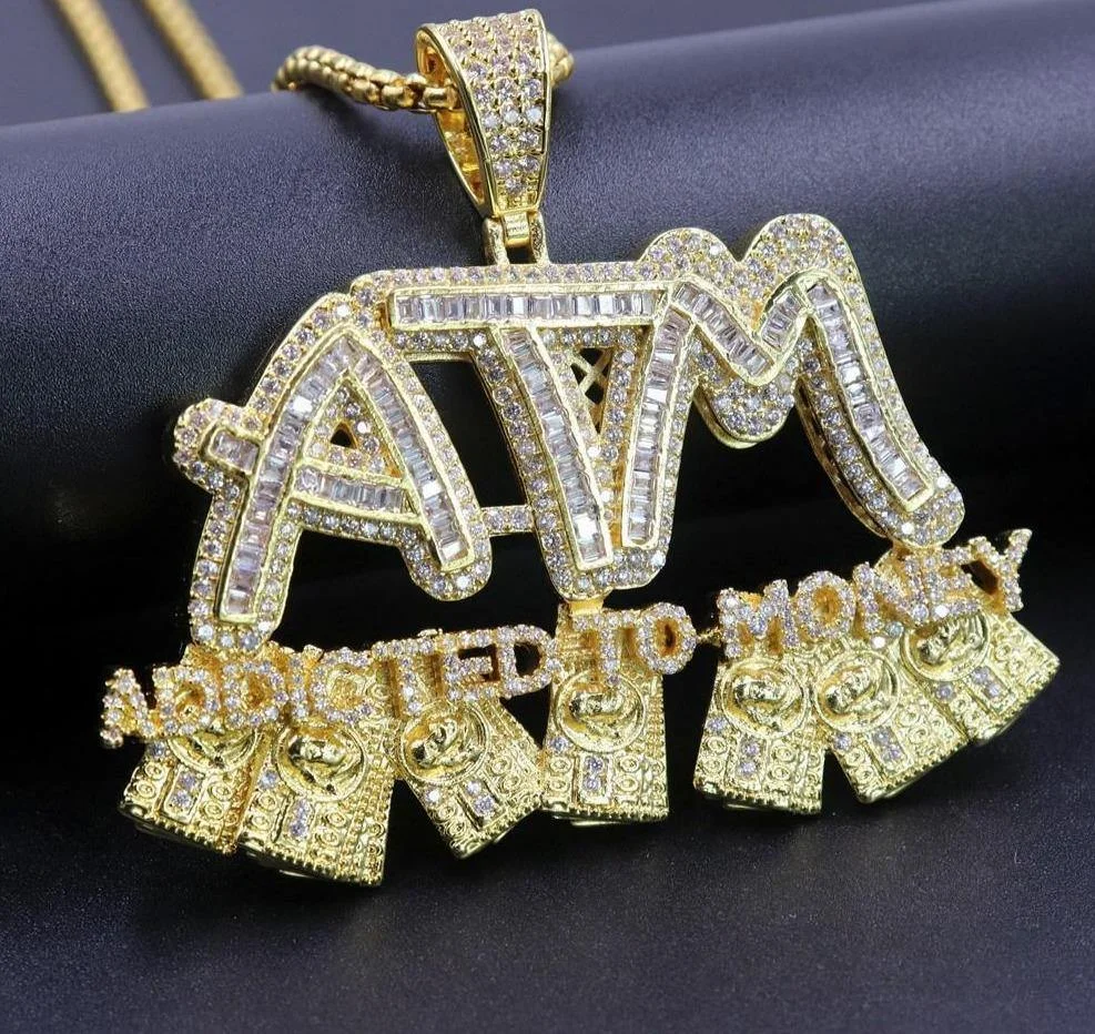 Hip Hop Addicted To Money Pendant Necklaces-VESSFUL
