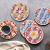 (US Only)6PCS Acrylic Washable Diamond Painting Crafts Coaster with Holder (Mandala #1)